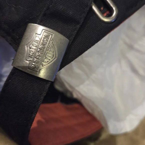 Biker Babe Energy 🏍️ Harley-Davidson Black Cadet Cap Lace Up Chain Detail - Picture 5 of 10